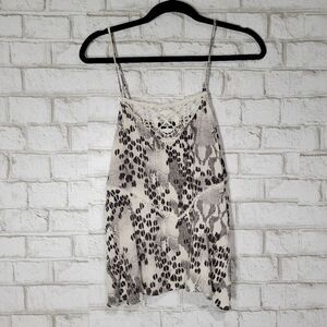 Express printed flowy tank top